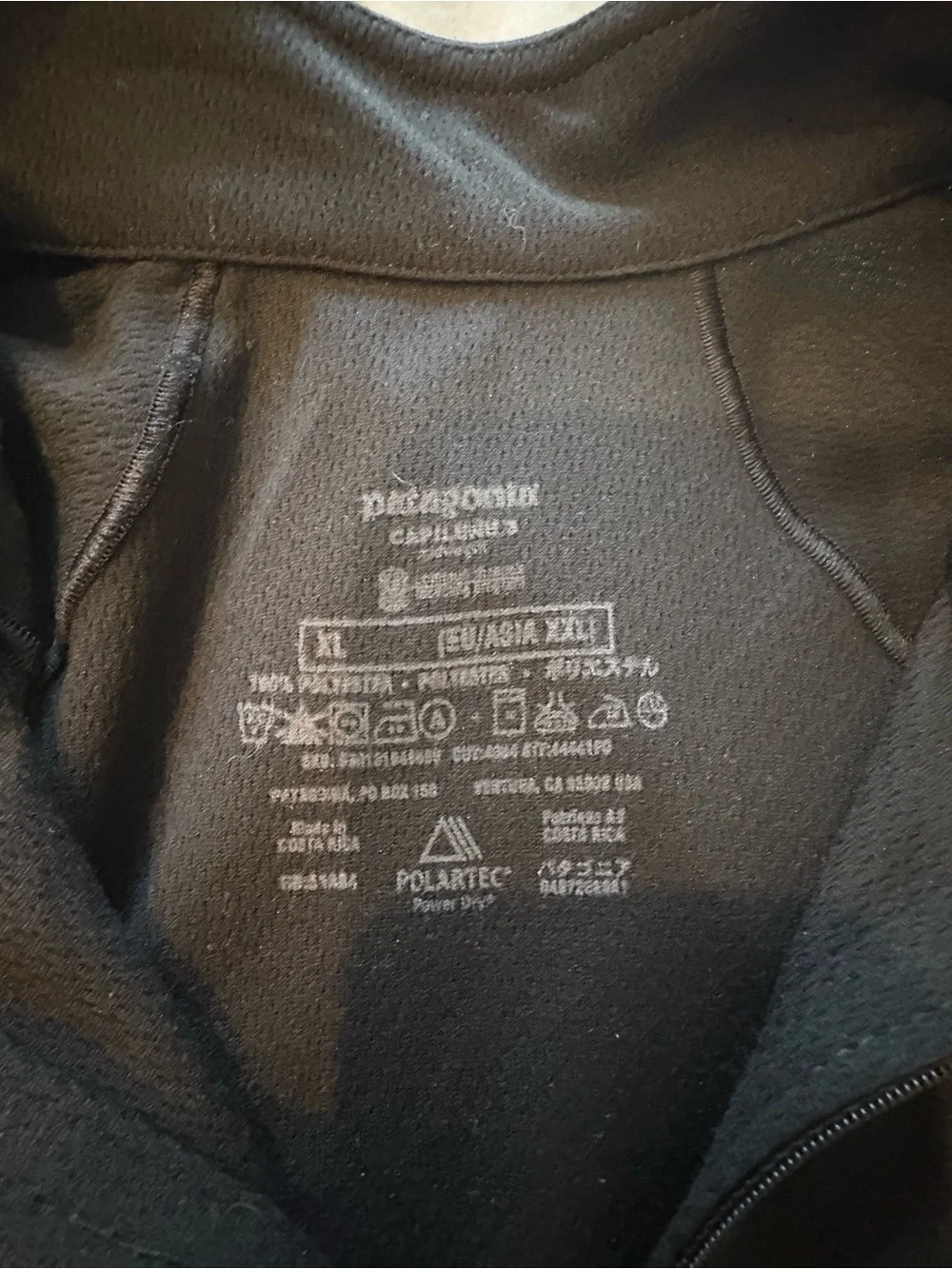 Men’s black Patagonia 1/4 zip